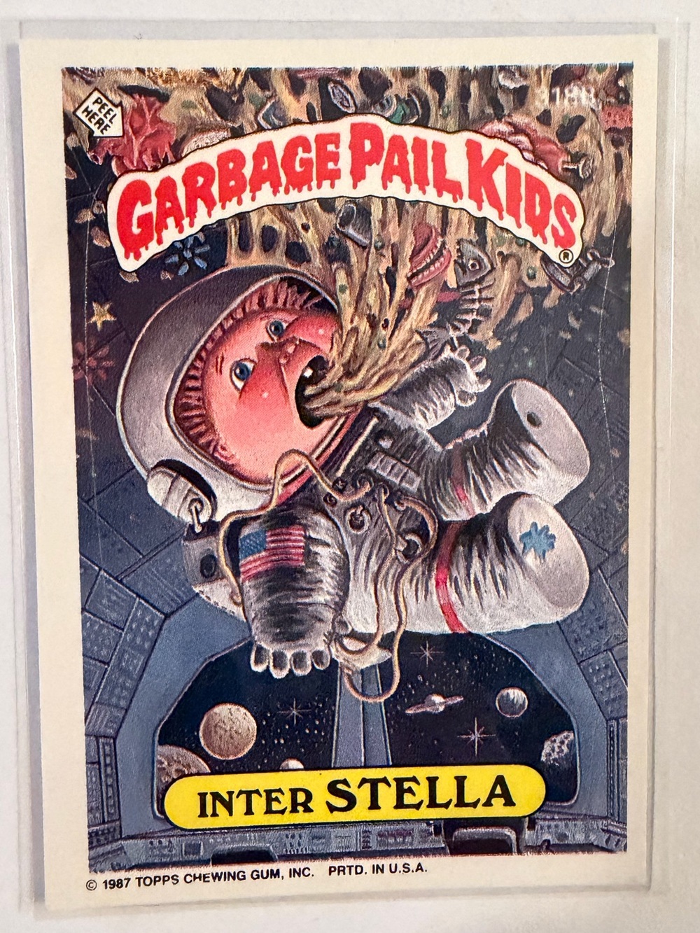 1987 Garbage Pail Kids OS8 #318B Inter Stella Center Puzzle Variation No *
